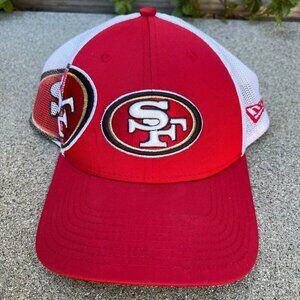 NEW ERA San Francisco 49ers Trucker Hat Fitted S/M Red NFL Embroidered SF Cap​